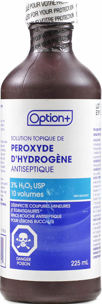 Option+ peroxyde d'hydrogène antiseptique, 225 ml