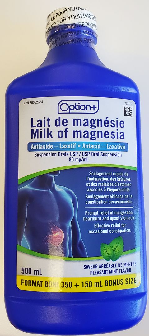 Bouteille de lait de magnésie - Répertoire du patrimoine culturel du Québec