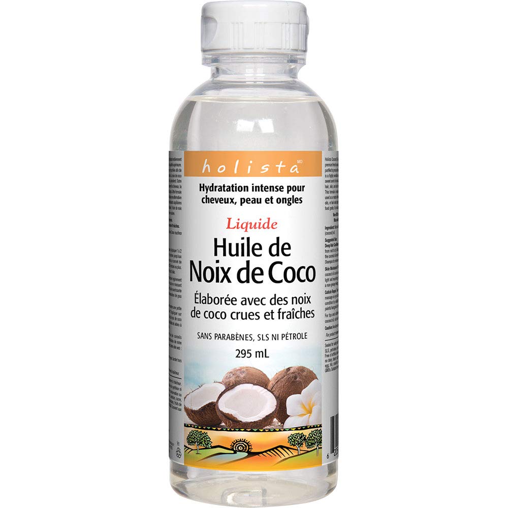 Holista Huile de noix de coco biologique liquide, 295 ml