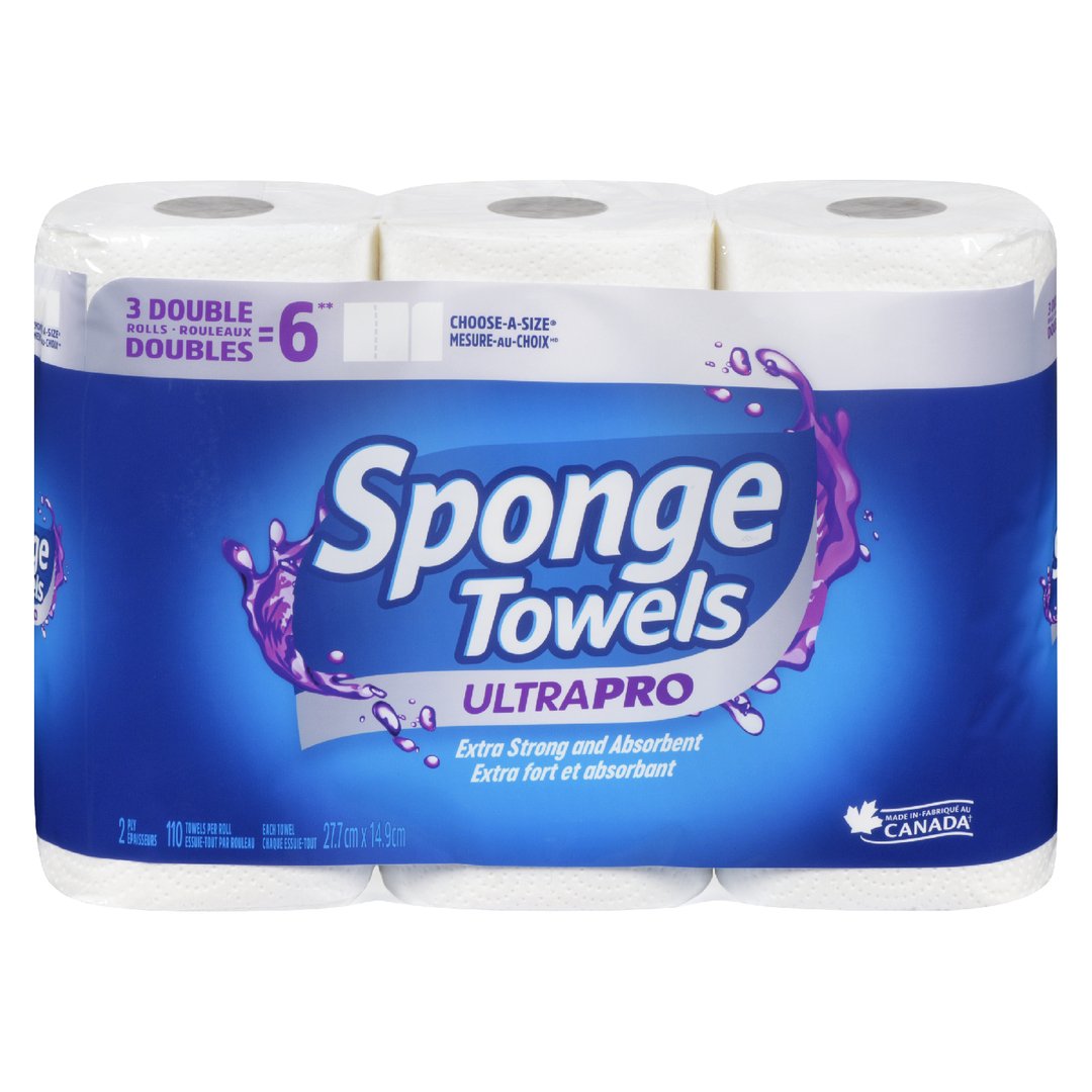 Sponge Towels Essuie-tout ultra, 6 unités