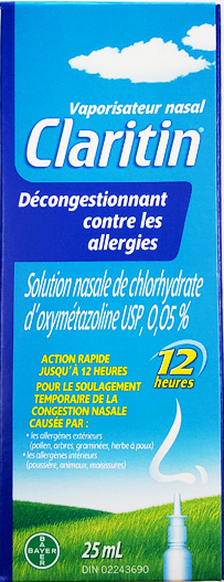 Décongestionnant contre les allergies en vaporisateur nasal